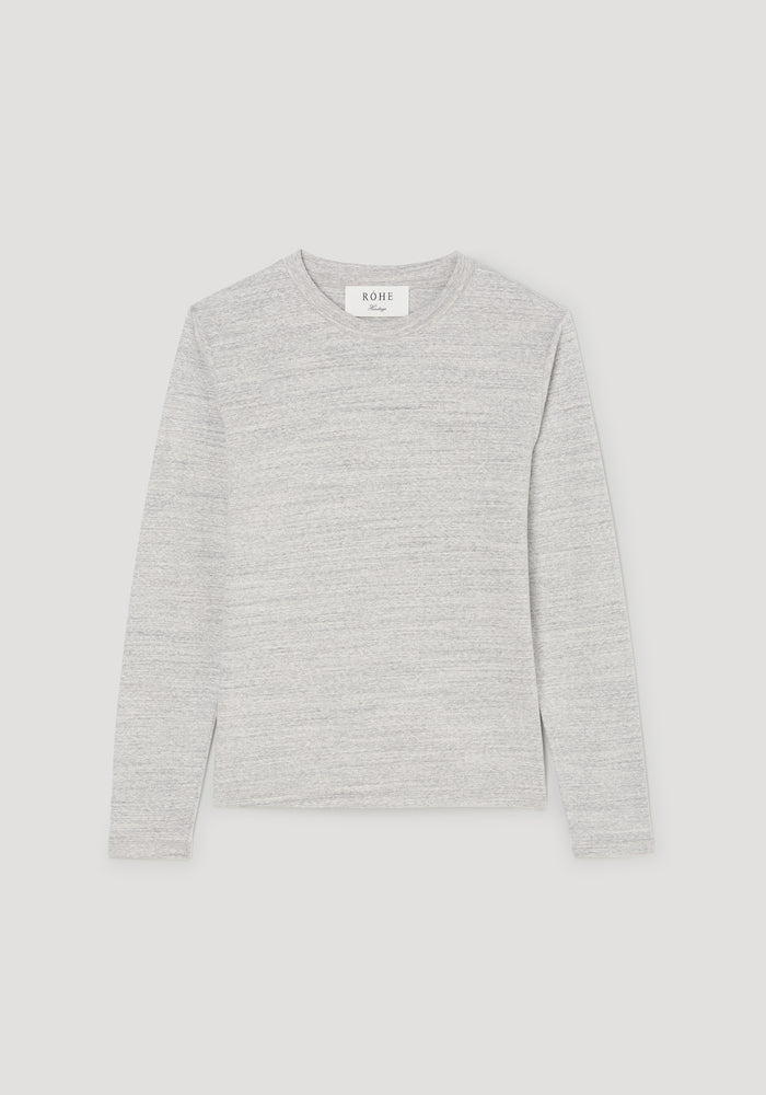 Japanese mouliné jersey long sleeve | grey mouliné