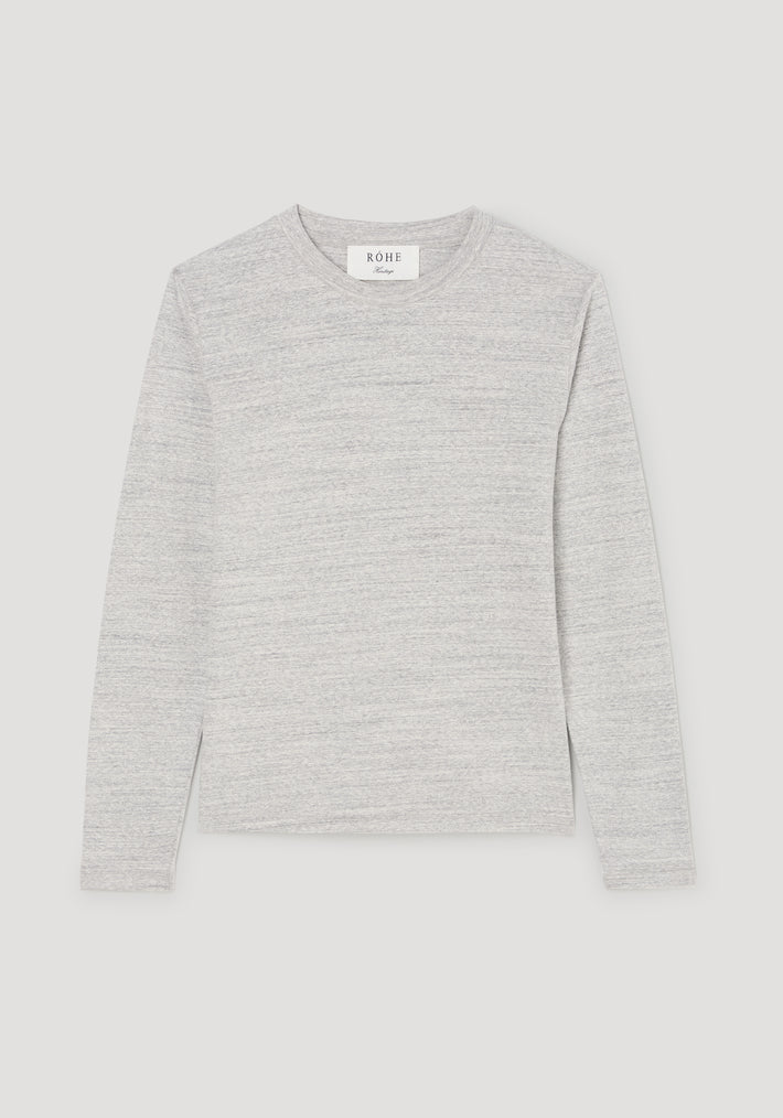 Japanese mouliné jersey long sleeve | grey mouliné