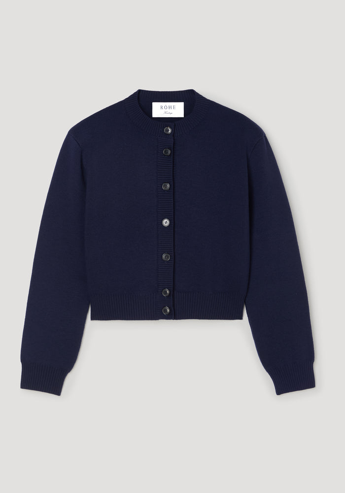 Statement shoulder cardigan | navy