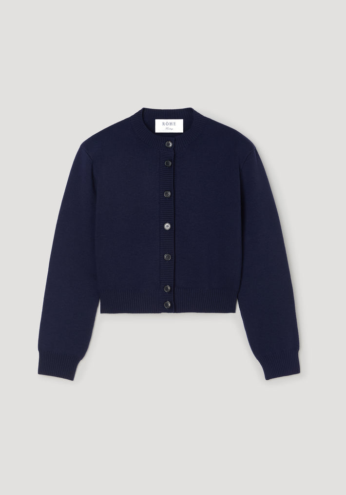 Statement shoulder cardigan | navy