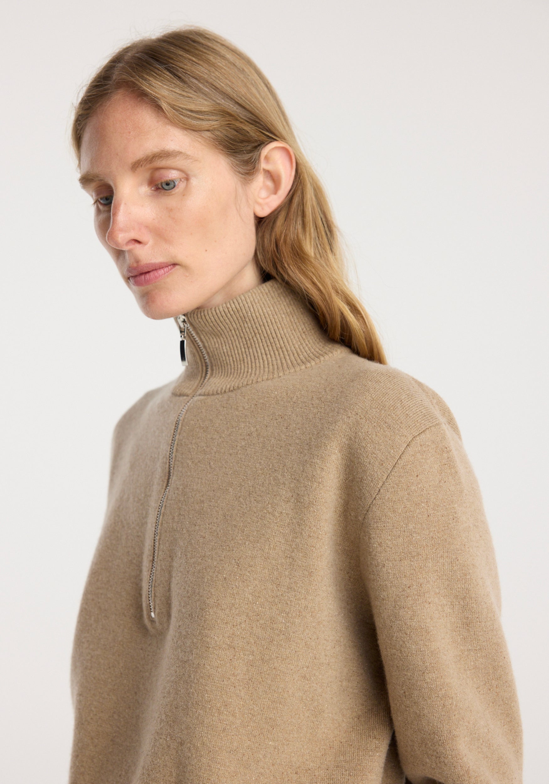Zipped mouliné polo– Róhe