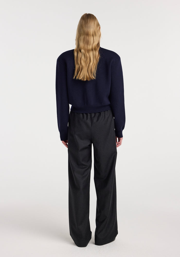 Relaxed fit trousers | anthracite melange