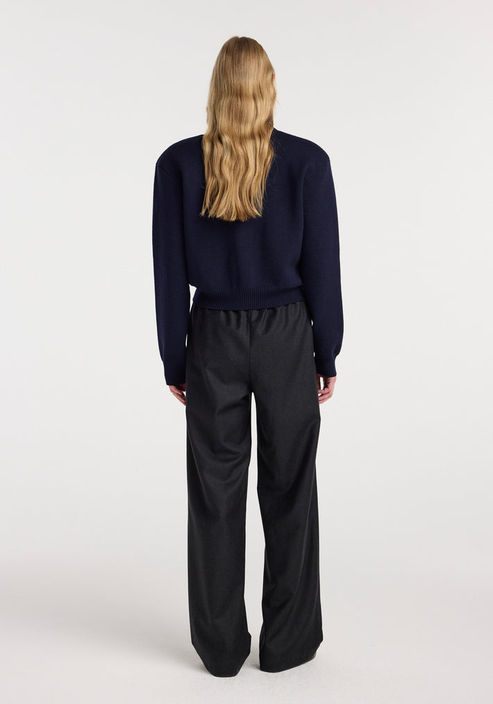 Relaxed fit trousers | anthracite melange