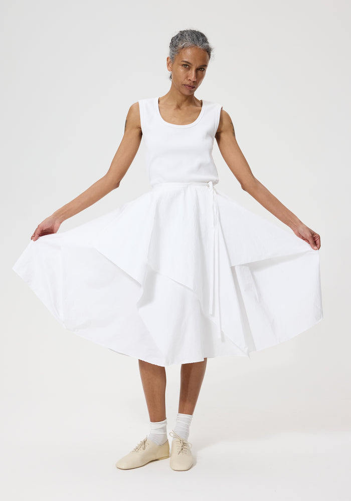 Kiku skirt | optic white