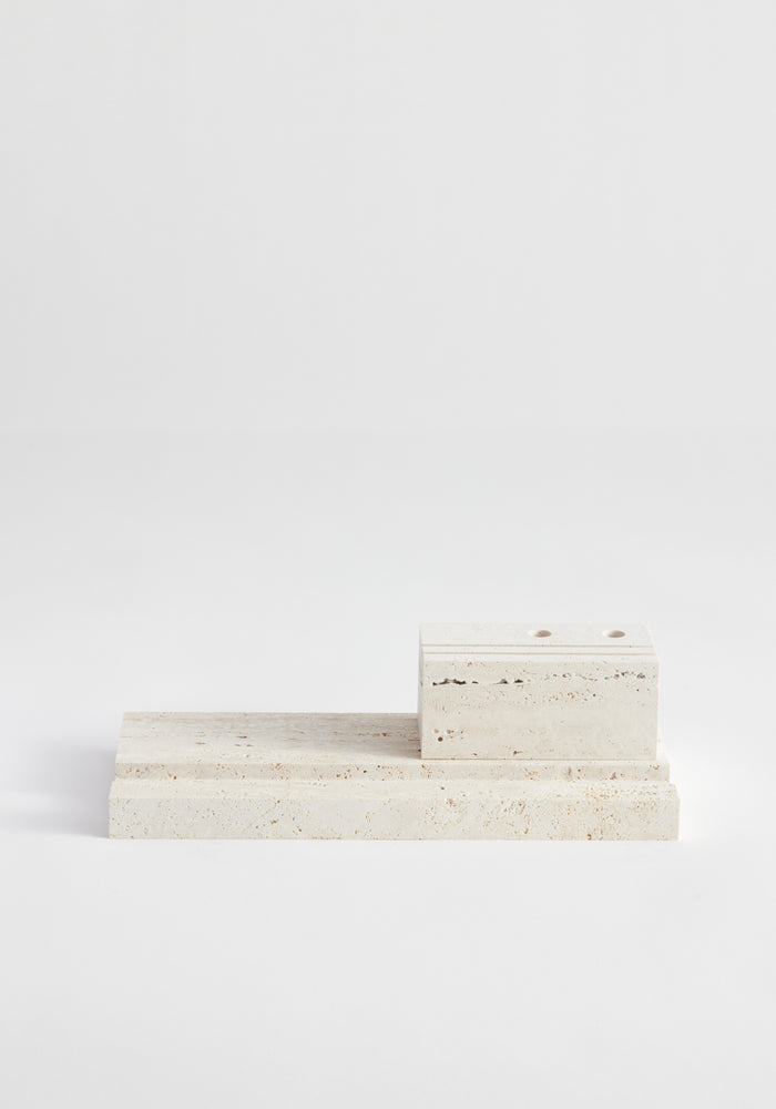 Desk organizer | travertine
