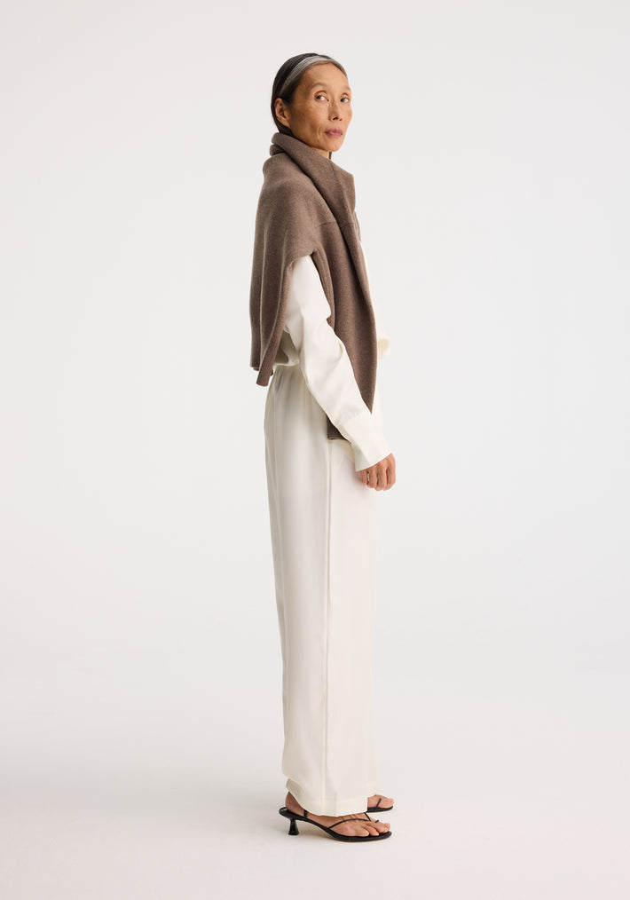 Relaxed silk trousers | Cream (O)