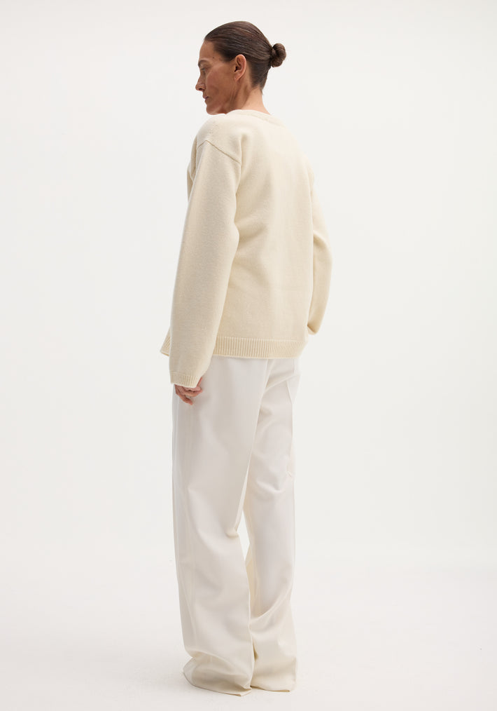 Off-shoulder wrap cardigan | cream