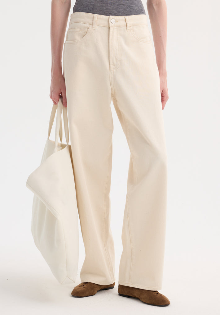 Signature baggy fit denim | ecru