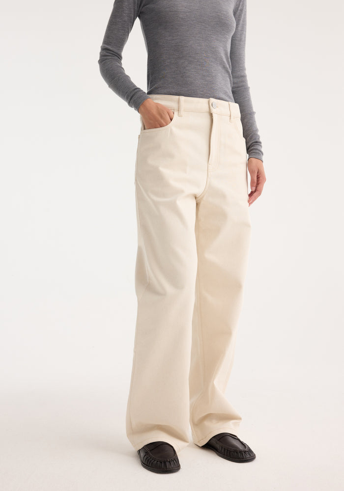Signature baggy fit denim | ecru