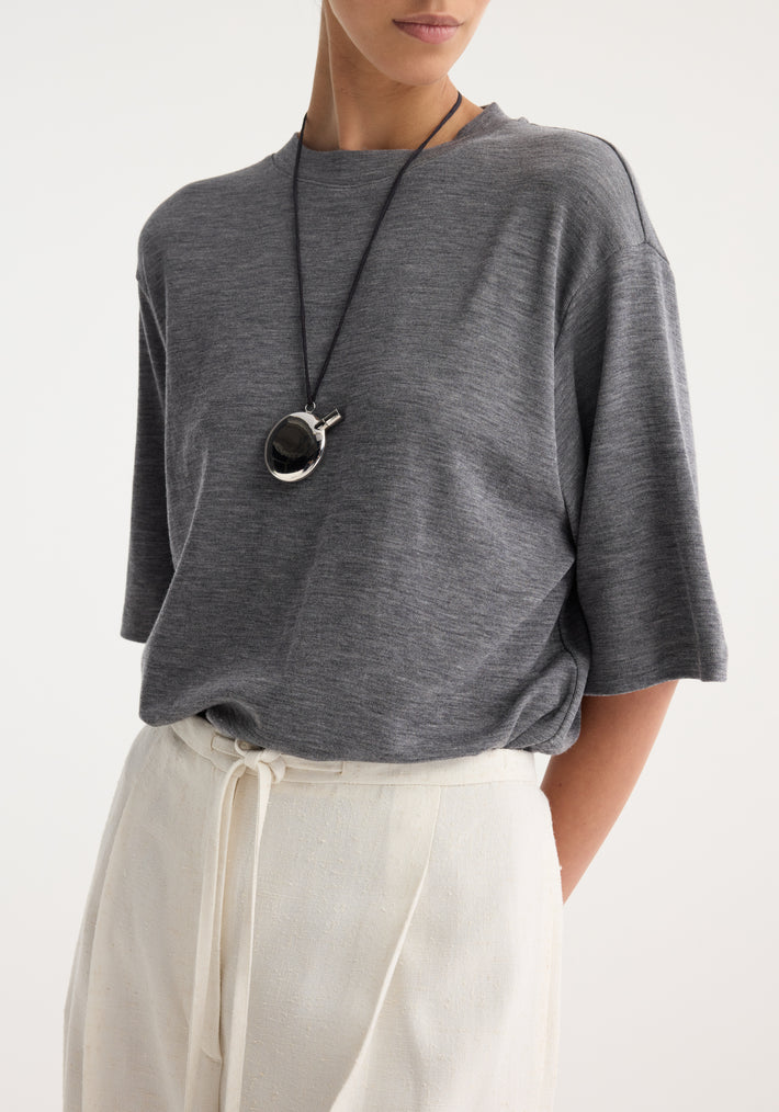 Silver perfume bottle necklace | silver