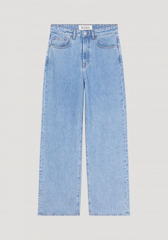 Relaxed wide leg denim | denim blue