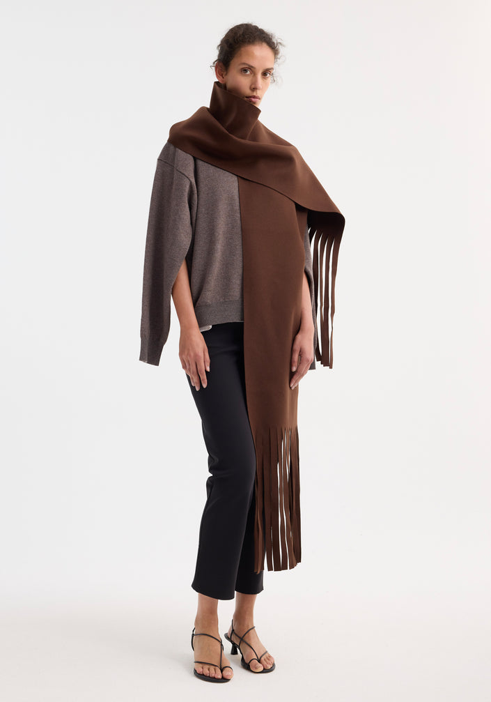 Wool scarf | pure chocolate