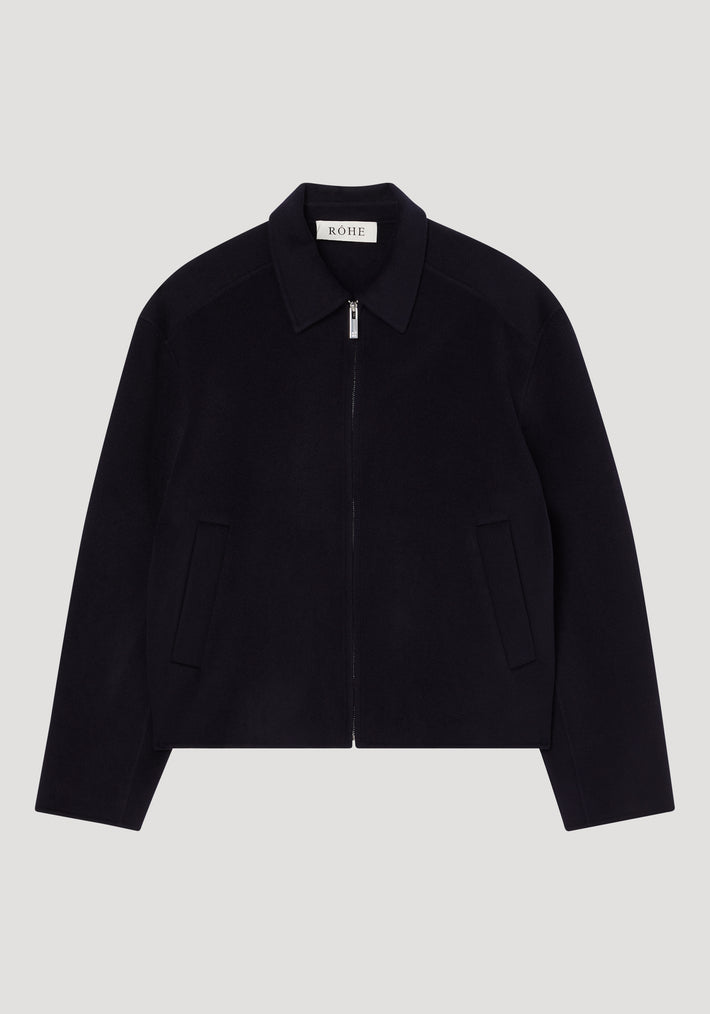 Double-faced wool jacket | navy