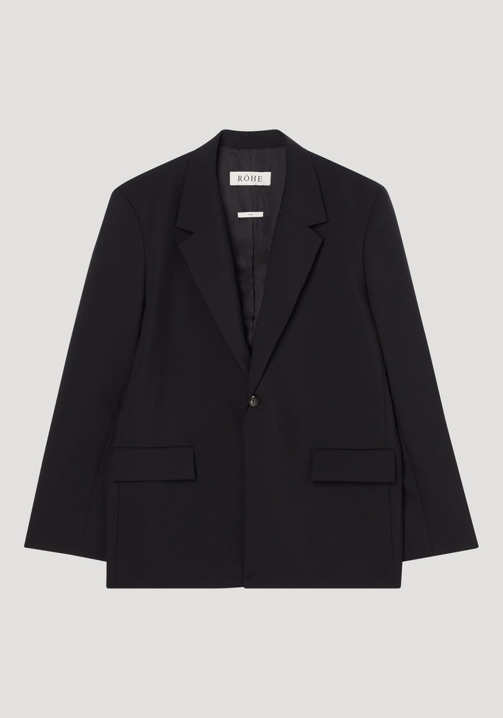 Single-breasted tailored blazer | noir