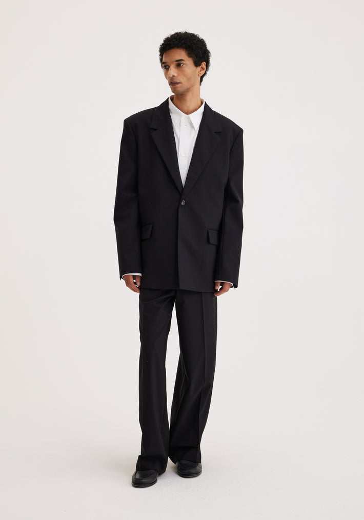 Single-breasted tailored blazer | noir