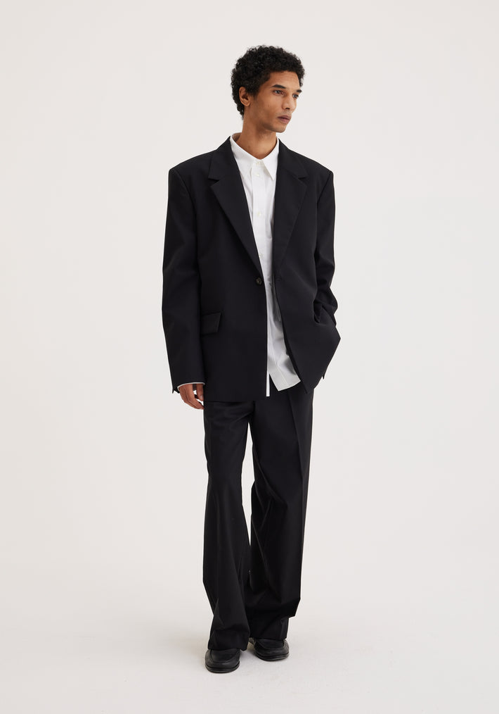 Single-breasted tailored blazer | noir