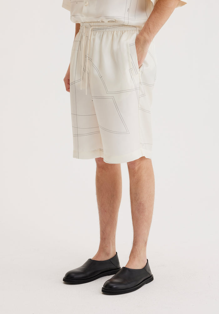 Silk elastic waistband shorts | patternmaking