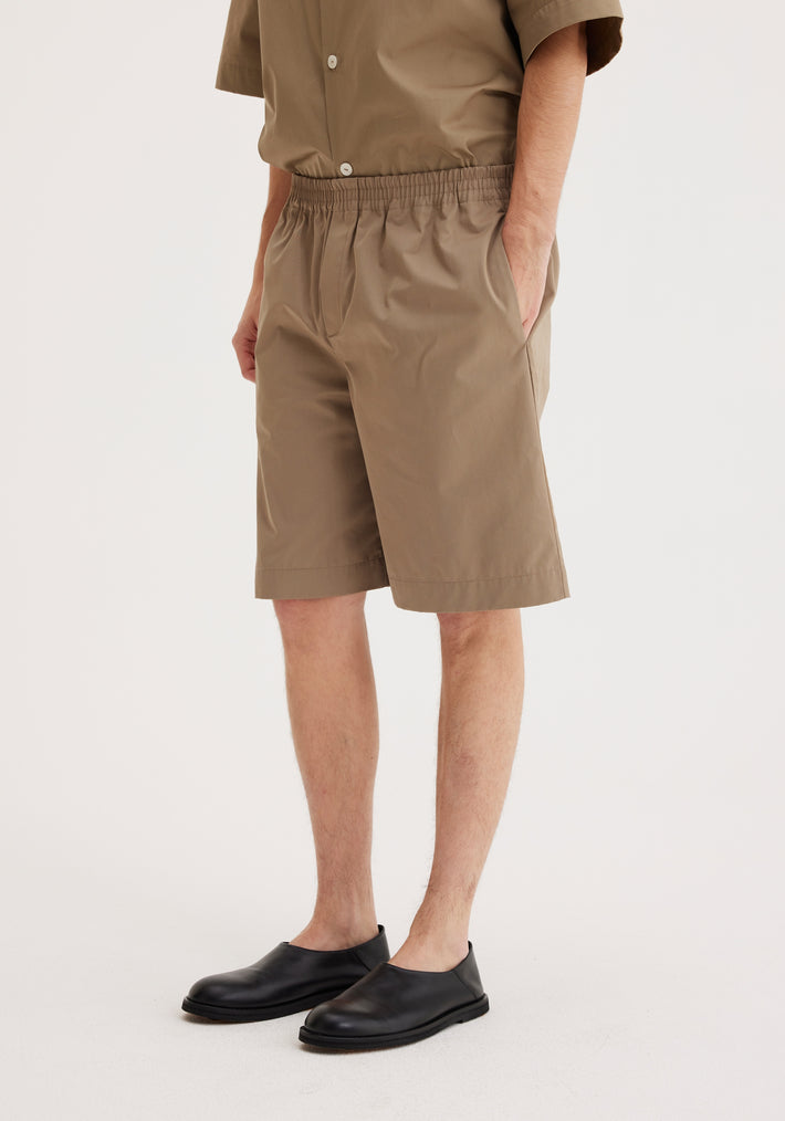 Elastic waistband shorts | toffee