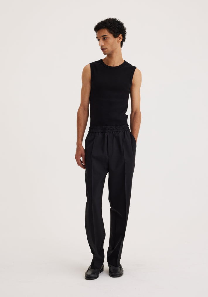 Elastic waistband trousers | noir