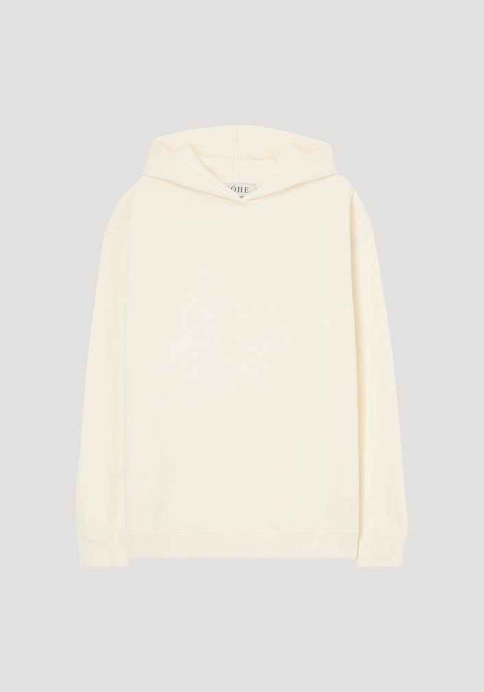 Oversized hooded logo sweatshirt | off white