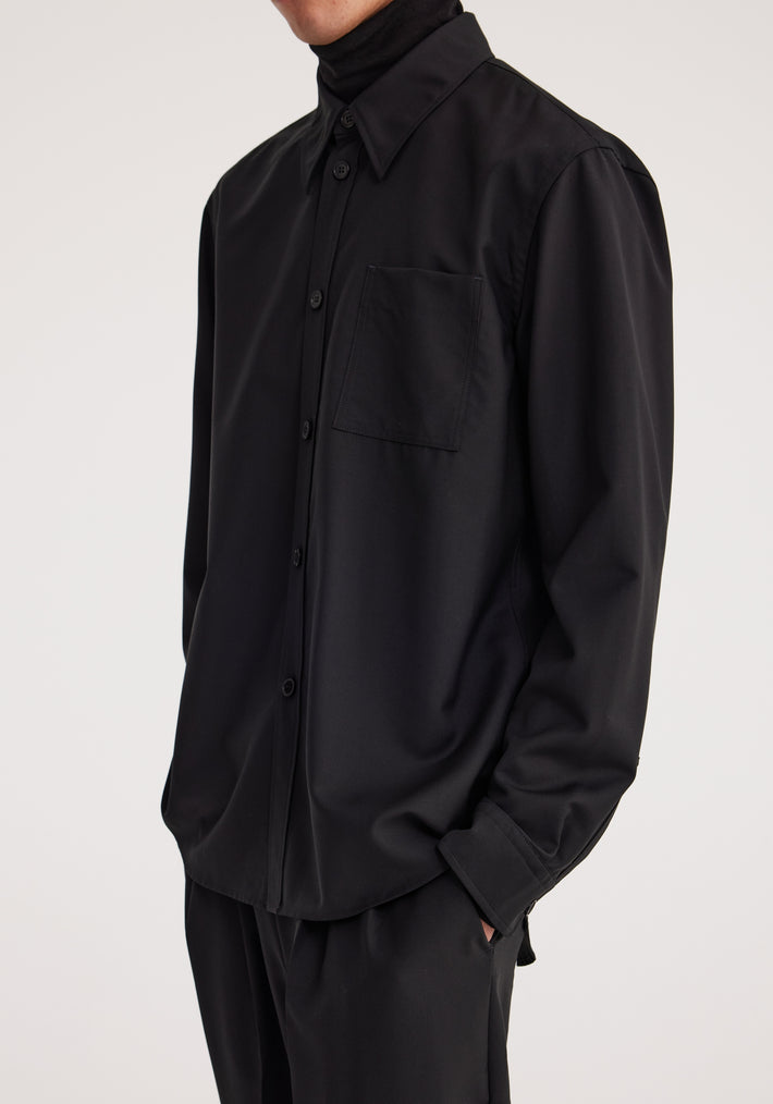 Slim classic long sleeve shirt | black