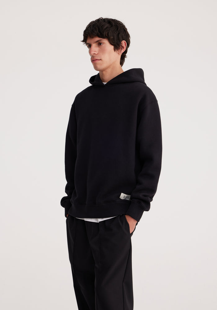 Oversized hooded logo sweatshirt | black