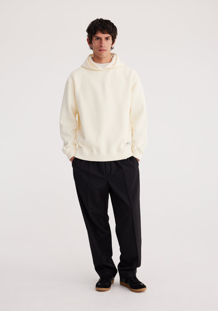 Oversized hooded logo sweatshirt | off white