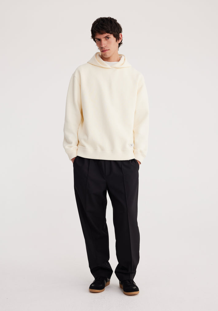 Oversized hooded logo sweatshirt | off white