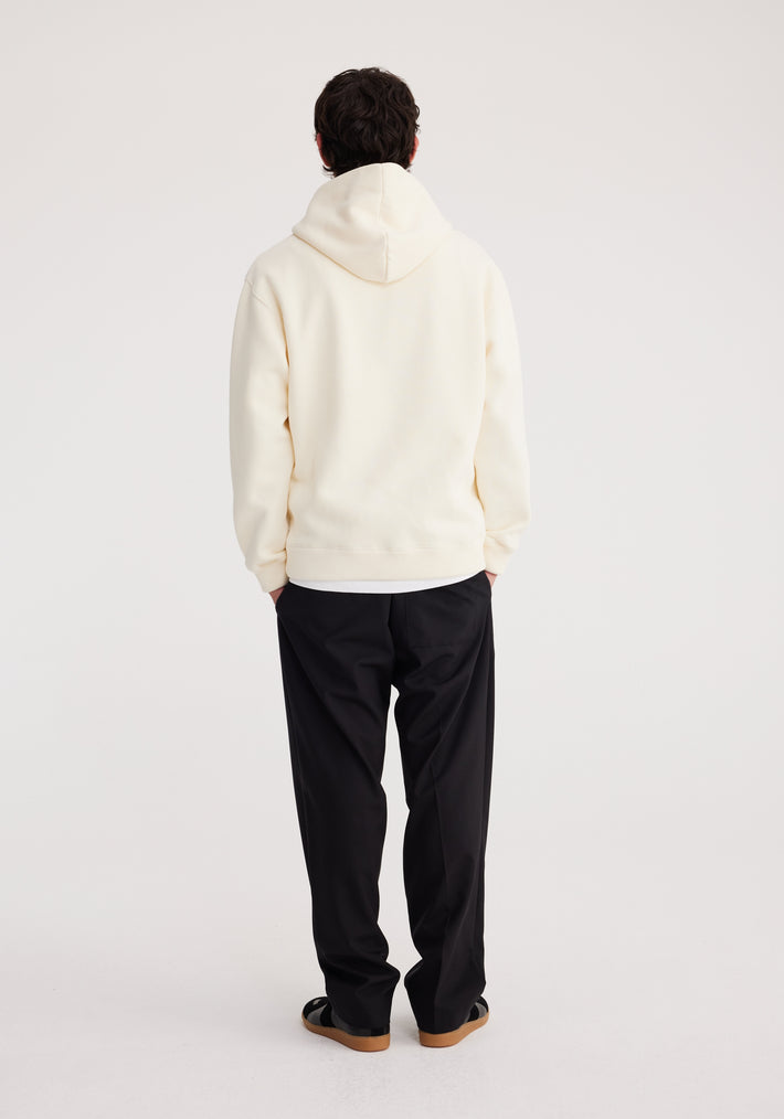 Oversized hooded logo sweatshirt | off white