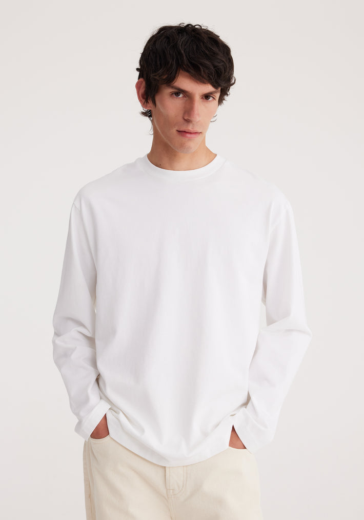 Oversized long sleeve t-shirt | optic white