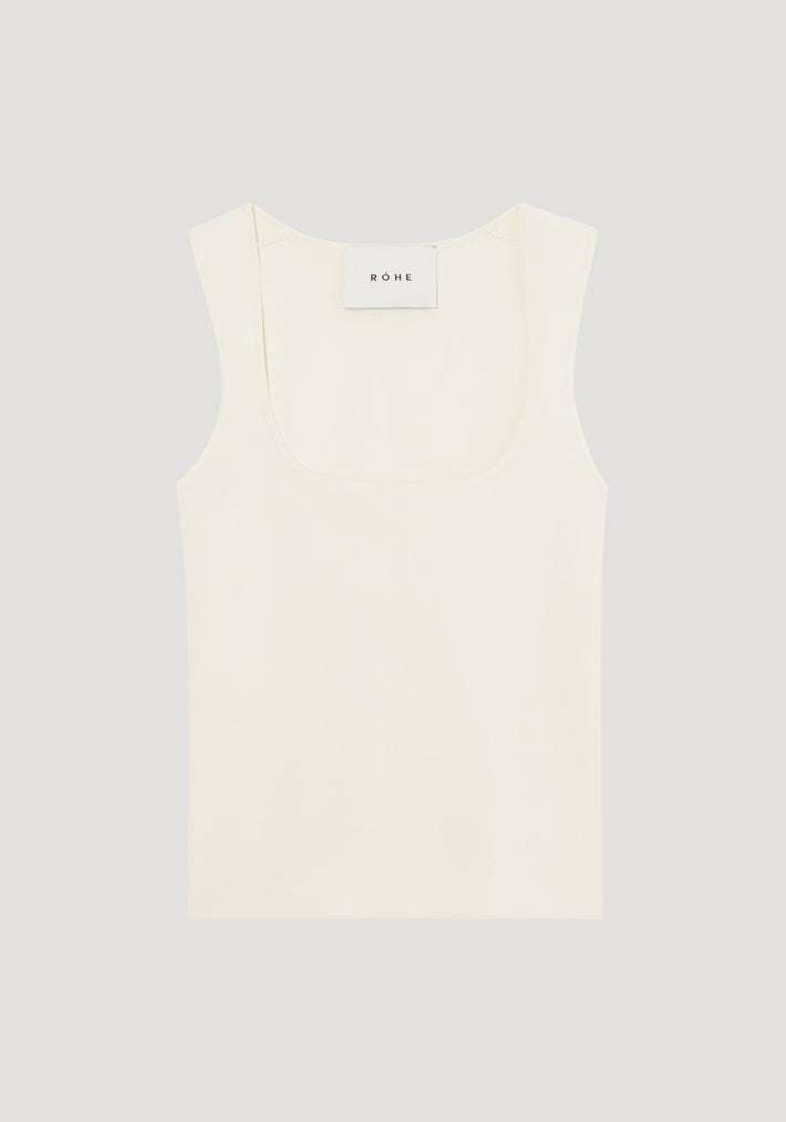 Bustier-shaped knitted tanktop | off-white