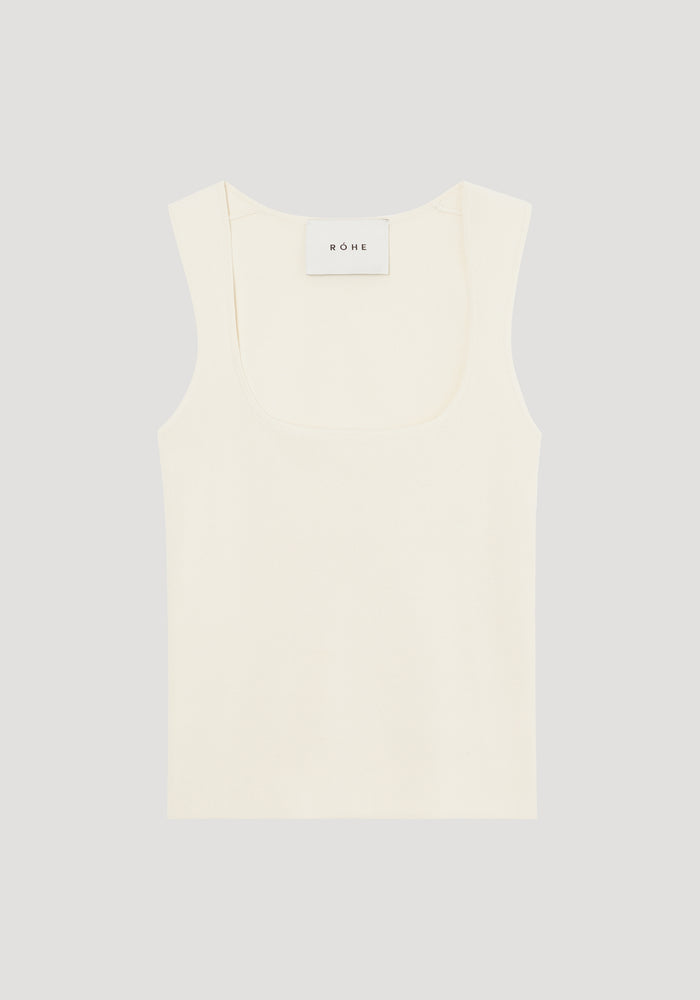 Bustier-shaped knitted tanktop | off white