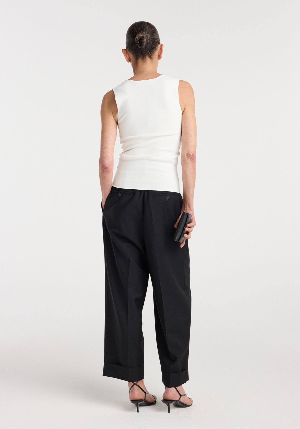 Bustier shaped knitted top | optic white