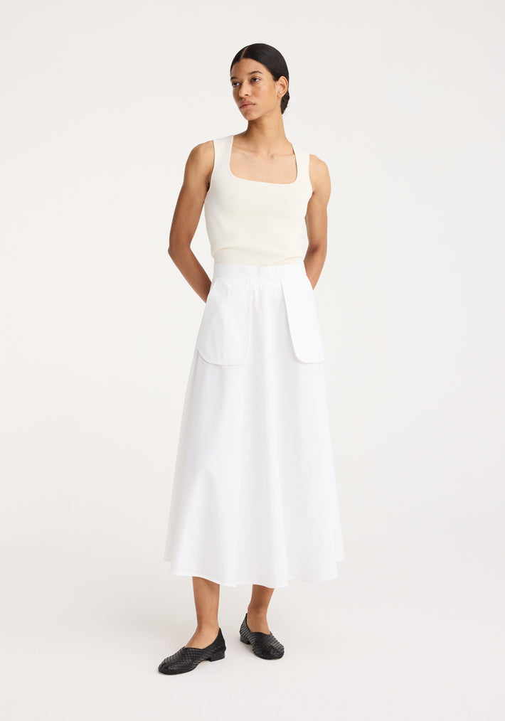 Bustier-shaped knitted tanktop | off white