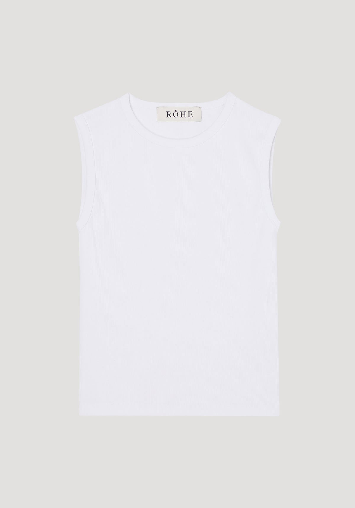 Dense rib tank top | optic white