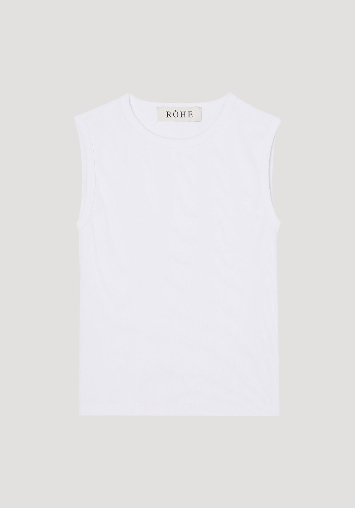 Dense rib tank top | optic white