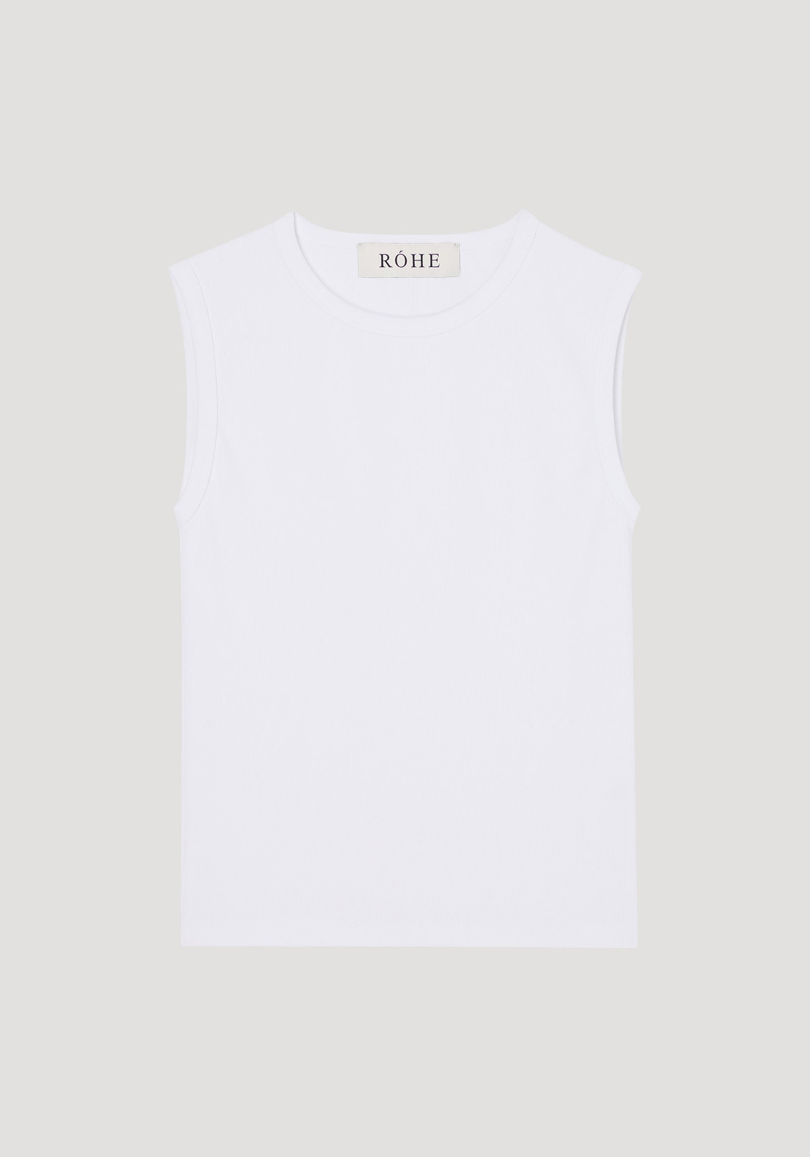 Dense rib tank top | optic white