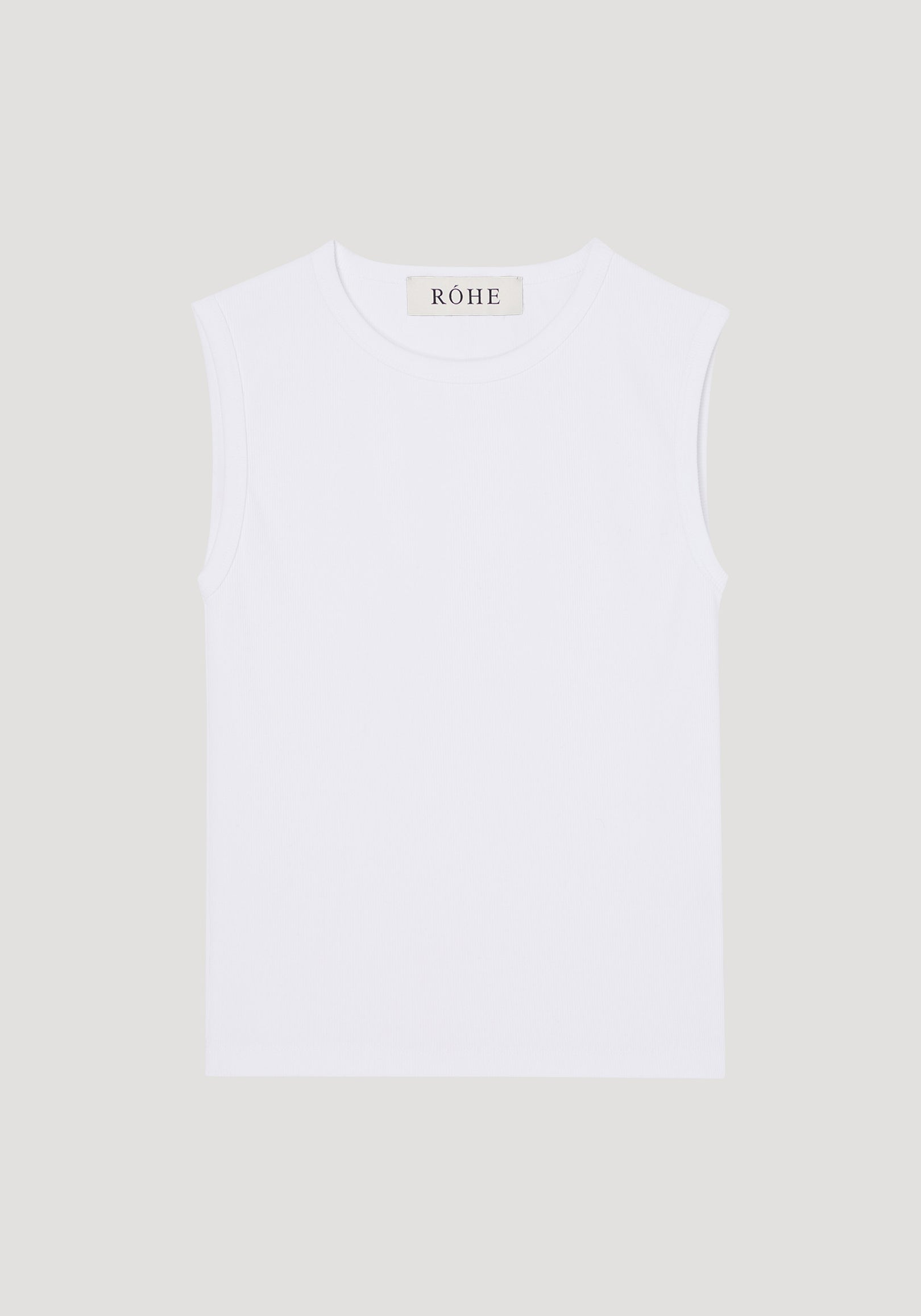 Dense rib tank top | optic white