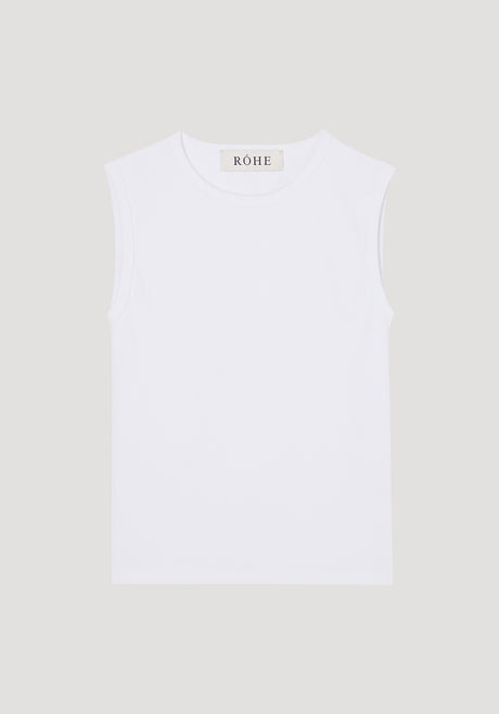 Dense rib tank top | optic white