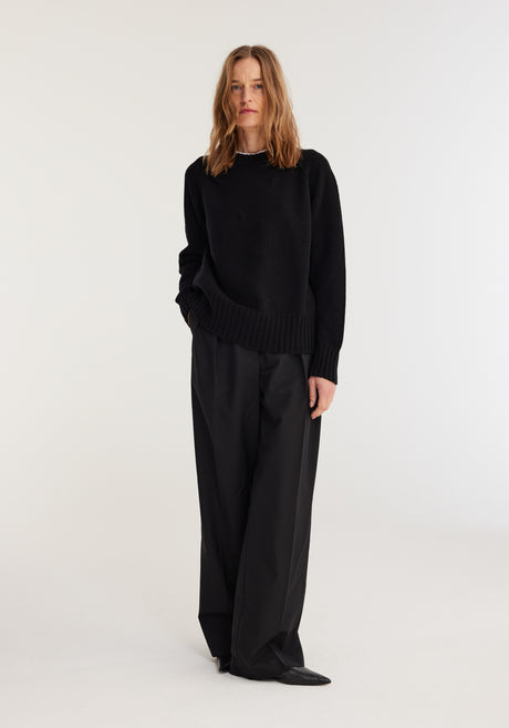 Wool cashmere sweater | noir