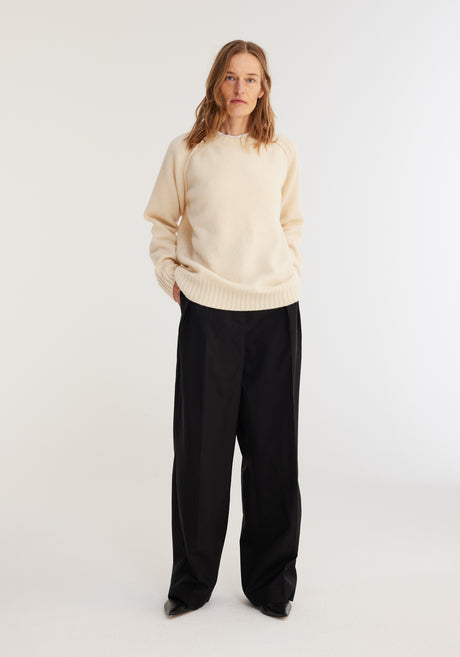 Wool cashmere sweater | off-white