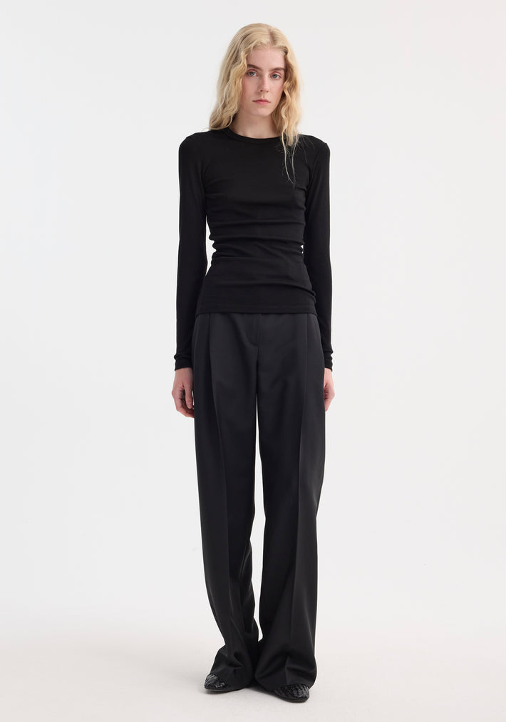 Fine merino longsleeve | black