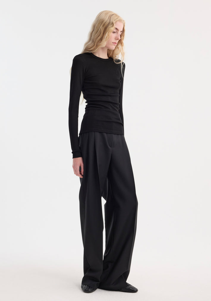 Fine merino longsleeve | black