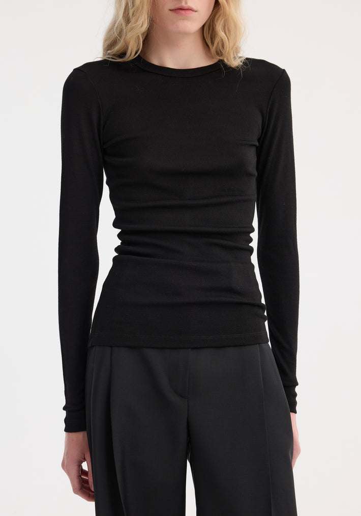 Fine merino longsleeve | black