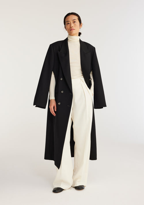 Tailored cape coat | noir