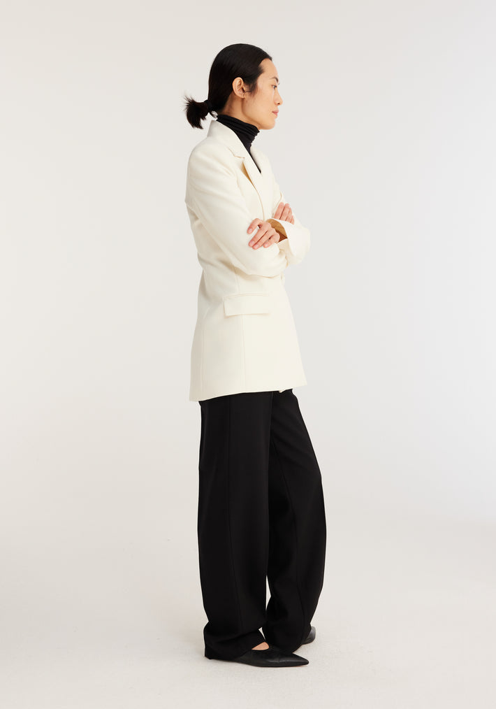 Tailored wool blazer | ivory