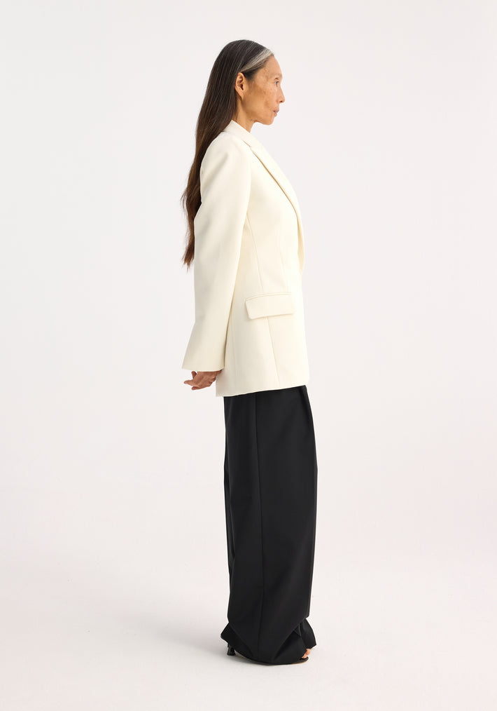 Tailored wool blazer | ivory