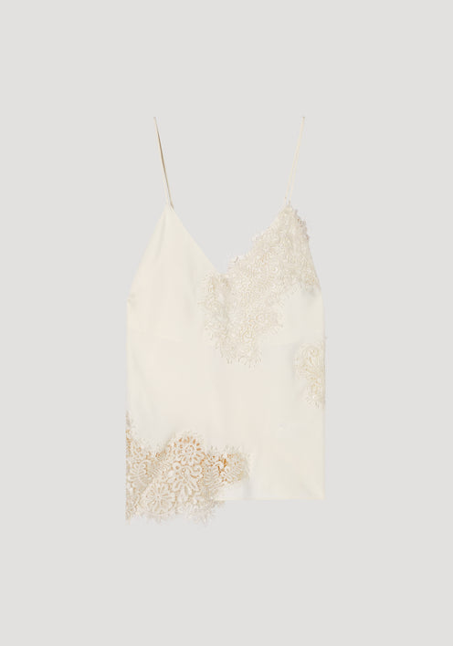 Lace camisole top | Cream (O)