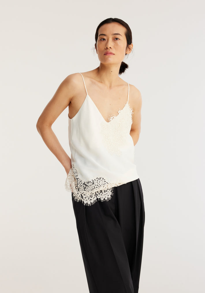 Lace camisole top | Cream (O)