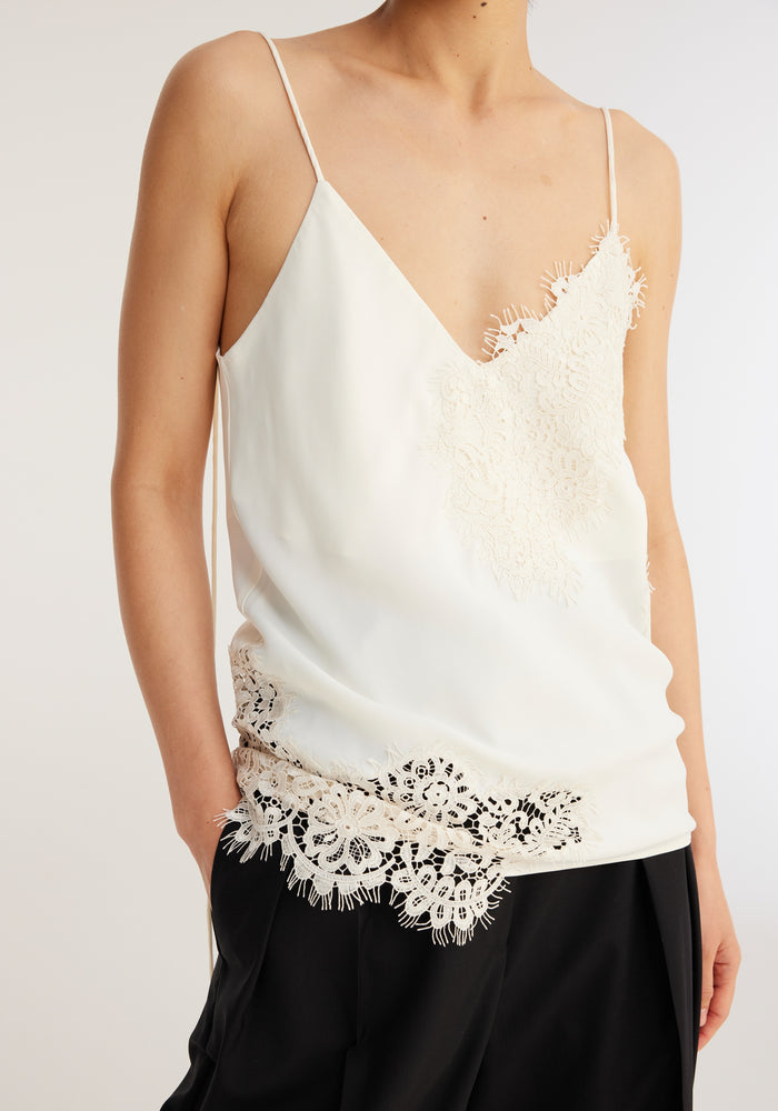 Lace camisole top | Cream (O)